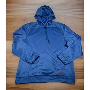 5.11 Tactical Series Hoodie Mens XL Blue Pullover  Patch Panel Zip Pocket-EUC